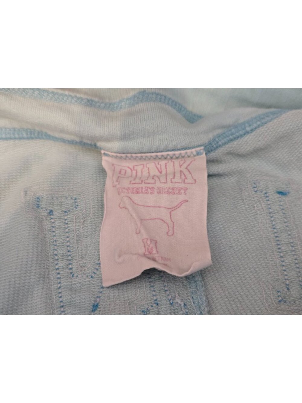 Vintage Victoria's Secret PINK Sweat Shorts Micro Booty 86 Y2K Light Blue Medium - Picture 5 of 8